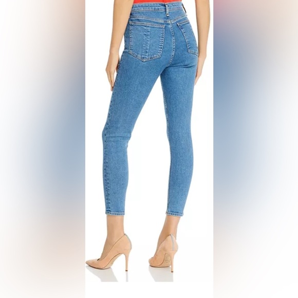 Rag & Bone Nina High Rise Ankle Skinny Jeans Denim Button Fly Size 30 Inseam 26 - Picture 3 of 16